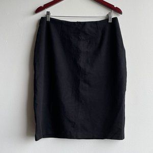 Chico's Black Woven & Ponte Straight Skirt Size 0.5 (Small)